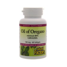 Natural Factors, Oil of Oregano 180 mg, 60 Softgels