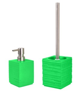 BADEZIMMER SET SEIFENSPENDER MIT WC BÜRSTE BÜRSTENGARNITUR ...