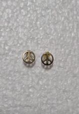 Peace Sign Stud Earrings 1/4"