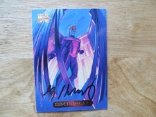 1994 MARVEL MASTERPIECES ARCHANGEL CARD SIGNED GREG HILDEBRANDT, COA  POA
