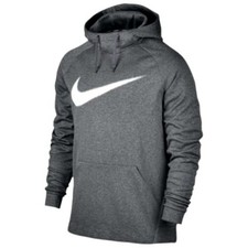 AUTHENTIC NIKE THERMA DRI-FIT GREY WHITE SWOOSH PULLOVER HOODIE 838943-071