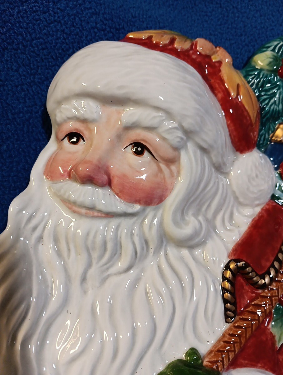 Collectible Fitz and Floyd Holiday Solstice Christmas Santa Dish