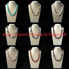 Rare 10mm Genuine Mix Color Shell Pearl Not Pearl Round Beads Necklace 18'' AAA