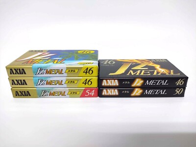 SEALEDx5］AXIA J'z Metal 46 50 54 Type IV Blank Cassette Tape MADE