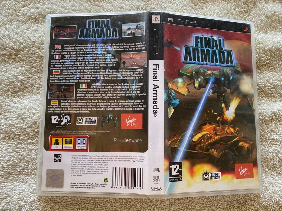 FINAL ARMADA  Sony PSP English Espana REGION FREE CIB - Image 2 of 2