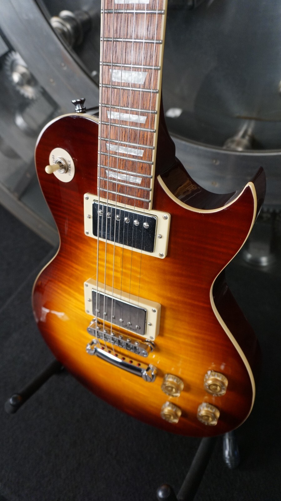 Harley Benton SC550 Deluxe Flame Top Electric Guitar w/ Hard Case eBay