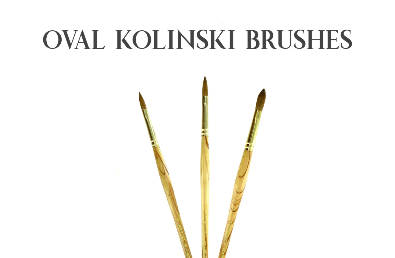 Medicool Kolinsky German Made 100 Sable Acrylic Nail Brushes Oval