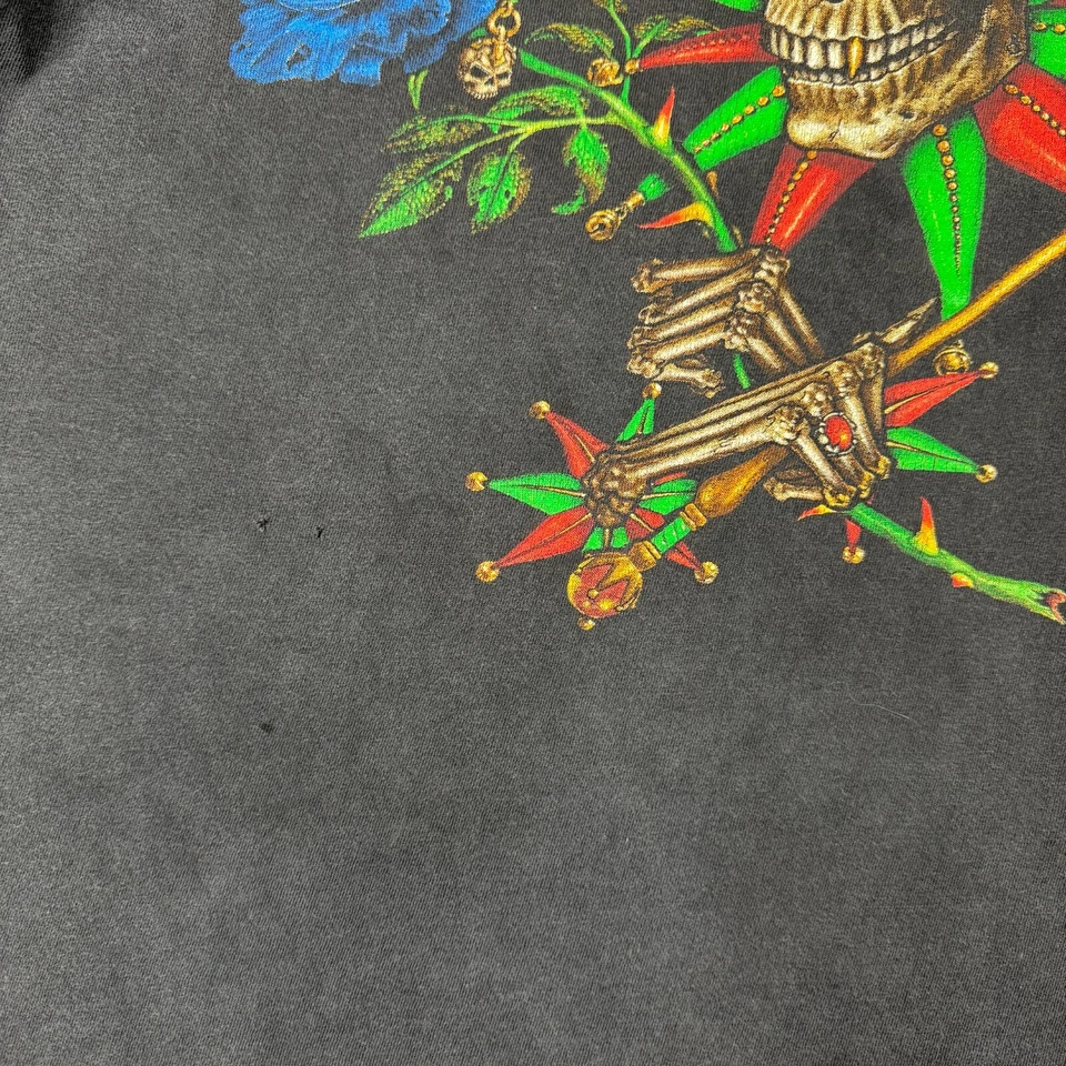 Camiseta De Colección Alquimia Gótica Dark Fool Bufón Para Hombre XL Negra Payaso Joyería Años 90 Foto 2 de 4