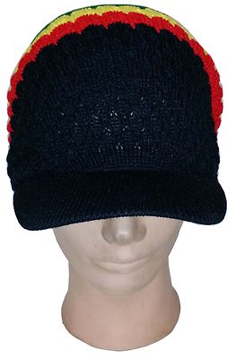 Cappello Rasta Giamaicano Multicolore A Righe, Berretto Slouchy, Gorro Reggae, Cappello Rasta Gratuito, Modello All'Uncinetto Per Berretto - Foto 7