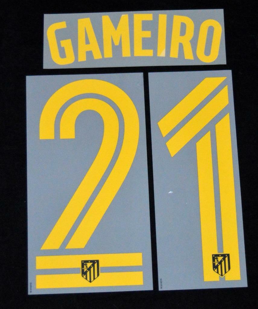 Atletico Madrid gameiro 21 Football Name/Number Set Away 2016/17