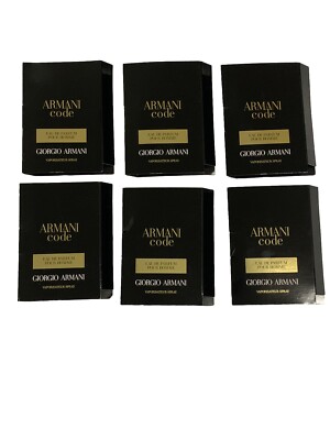 Armani Code By Giorgio Arman Eau De Parfum Pour Homme 0.04oz. LOT OF 6