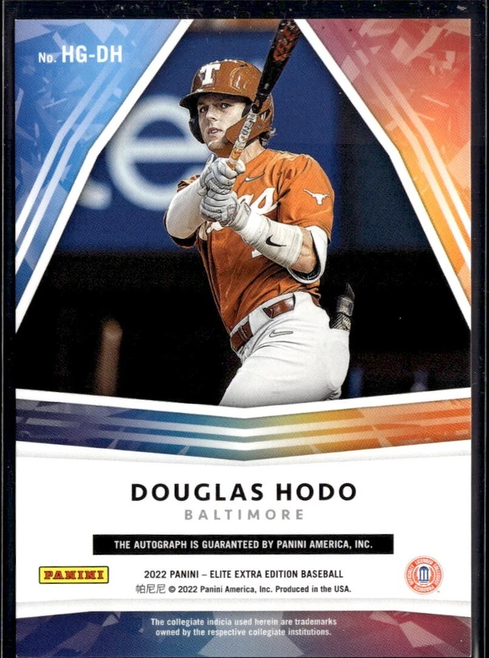 2022 PANINI ELITE EXTRA EDITION HIDDEN GEMS AUTO #HG-DH DOUGLAS HODO - Image 2 of 2