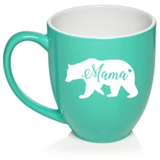 16 oz Bistro Ceramic Coffee Mug Cup Mama Bear Mom Mother