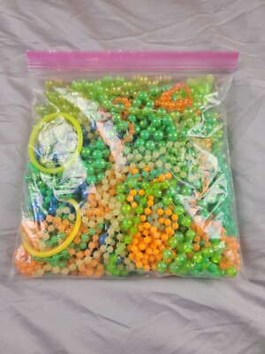 2 Pound Bag Black Light Activated/Glow In Dark Beads/Bracelets Rave/Glow Party