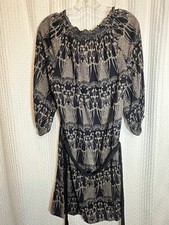 Banana Republic Dress Size 10 Floral Smocked Button Front Boho Peasant AE14