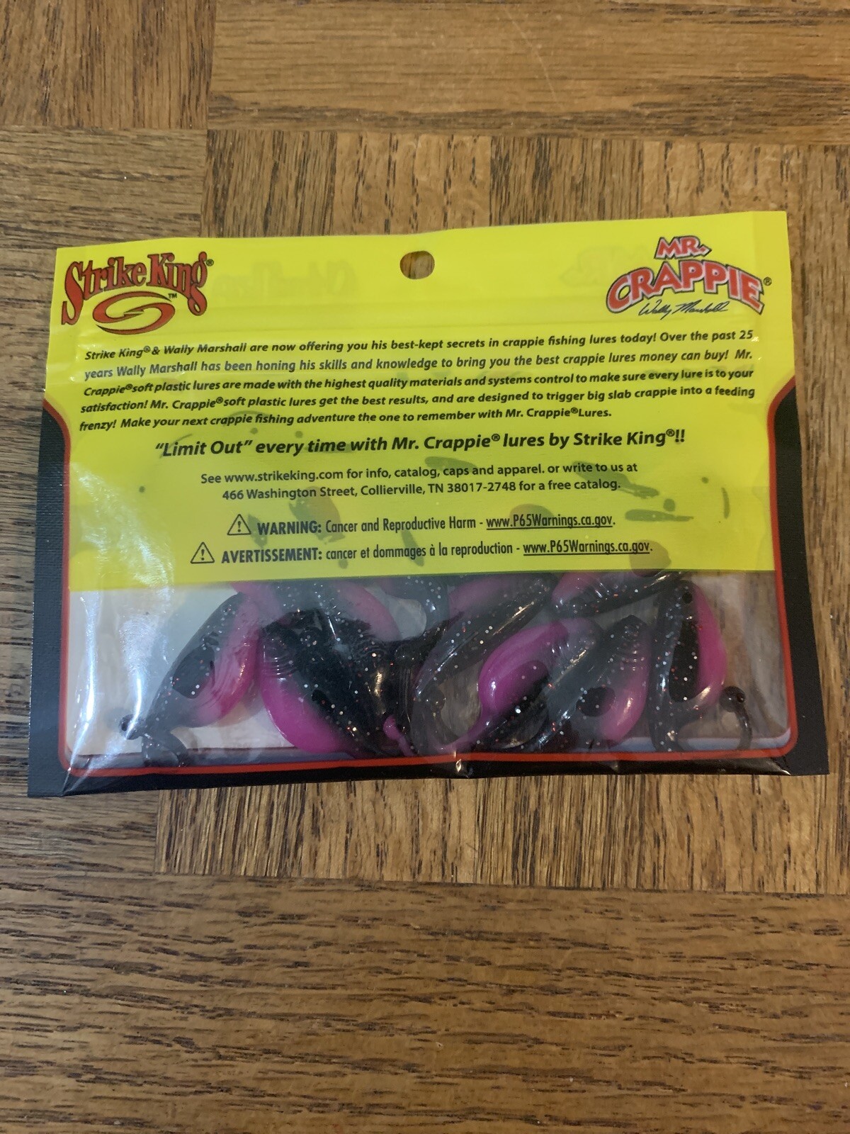 Mr. Crappie Strike King 2” Shadpole Pink Tuxedo - Image 4