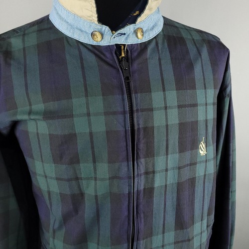 Vintage Nautica Jacket Mens Extra Large Blackwatch Tan Reversible Bomber Preppy - Picture 4 of 12