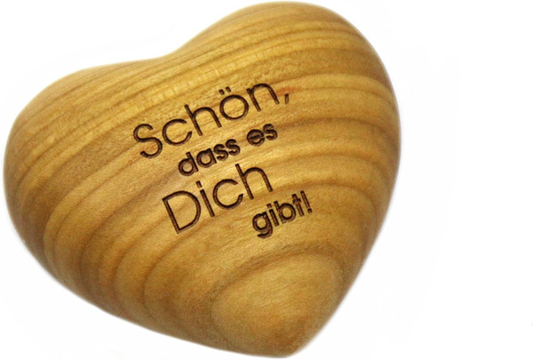 Sag´S Mit Herz Handschmeichler - SchöN Das Es Dich Gibt! Graviertes Holzherz Ges-image