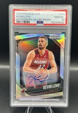 AUTOGRAPH-BLACK SILVER PRIZM- KEVIN LOVE 2024 Panini Prizm