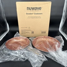 Nuwave Perfect Green Cookware Frying Pan Skillets Set Duralon NEW 10.5" & 9"