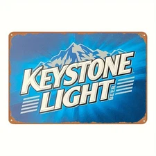 Keystone Light Beer Vintage Iron Bar Tin Metal Signs Home Décor 8x12 