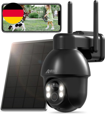 ANRAN 5MP Solar Überwachungskamera Aussen Wifi,3K 360° PTZ Kamera Überwachung Au