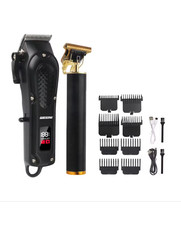 T9 Vintage Men s Electric Hair Clipper Beard Trimmer Rechargeable Grooming Kit