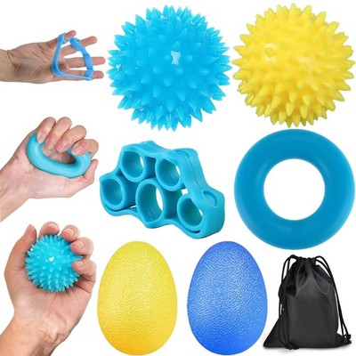 Handtrainer Fingertrainer, 6 Stück Fingertrainer Handtrainer Ball, Igelball W...