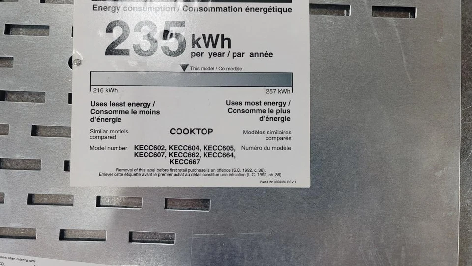 Cocina Eléctrica KitchenAid / Whirlpool 30" Negra 4 Elementos Modelo KECC602 Foto 2 de 4