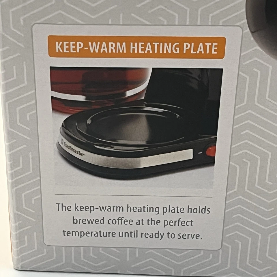 Toastmaster 12 Cup Coffee Maker TM-128CMDG Black Heating Plate Pause & Save NIB - Image 3 of 4