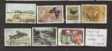 ZAMBIA...Sc #146/912...1975/2000...Used...7 Diff...SCV $15.45...Nice Topicals