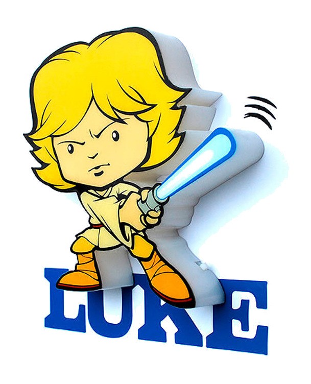 3D LIGHT FX Mini lampe décorative LED avec effet 3D STAR WARS LUKE SKYWALKER