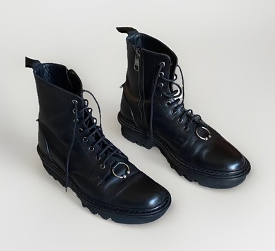 NEIL BARRETT⚡️Pierced ring combat platform boots size EUR 41/8.5