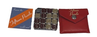 Vintage Think Fun Inc Fifteen 15 Puzzle Slide Game with Travel Pouch Instruction
