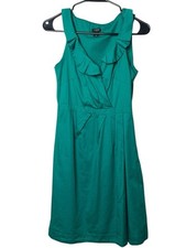 J. Crew Emerald Green Sleeveless Dress Sheath Women 2 Cotton