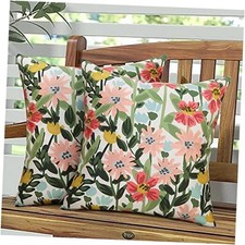Outdoor Pillows Cover Pack of 2 Floral 18" x 18" Pack of 2 Flower2