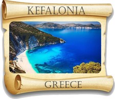 Kefalonia Griechenland Papyrus Aufkleber / Hochauflösende Vinyl WASSERDICHT