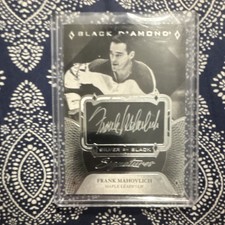 Upper Deck Black Diamond Silver on Black Mahovlich Auto Maple Leafs #SB-FM