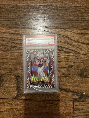 2024 Panini Select - Concourse George Kittle #58 Zebra Shock Prizm