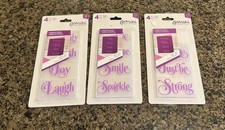 Set of 3 Crafter's Companion Embossing Folder Sets Words 1 Words 2 Words 6