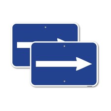 Right Arrow Symbol Heavy Gauge Aluminum Parking Sign Rust Proof