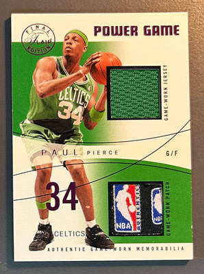 PAUL PIERCE 2003 FLEER FLAIR FINAL EDITION POWER GAME TAG PATCH 1/1