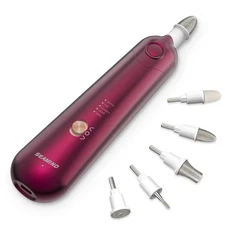 Professional Manicure Pedicure Set - Cordless Electric Foot Nail Care Trimmer Bu