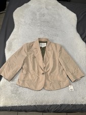 New Rachel Roy Women  s Beige Shrunken Blazer Jacket Size 10