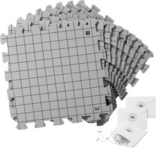 Blocking Mats for Knitting  Crochet Projects, 12" X 12", 9 Pack with 150 Pcs