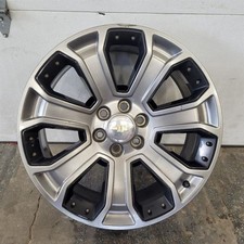 Wheel 22x9 7 Spoke Single Silver With Black Inserts Fits 15-20 ESCALADE 25416
