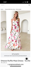 Woman’s BNWT Gingham and Heels stunning maxi dress.