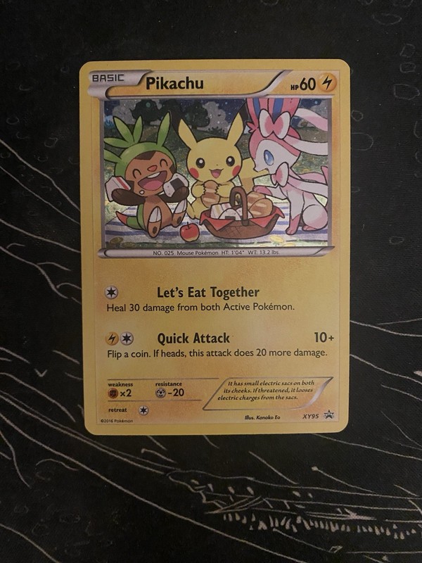 Pokémon Pikachu XY95 Black Star Promo HP