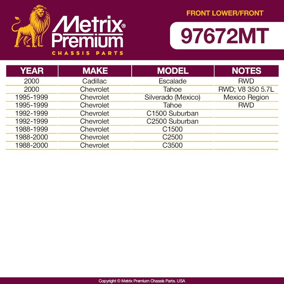 Brazo de control inferior delantero y enlace de barra estabilizadora para Chevrolet C1500 Suburban 1992-1999 Foto 2 de 4