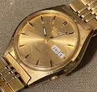 Vintage Seiko Gold Tone Automatic Day Date Men's Watch 6309-8670